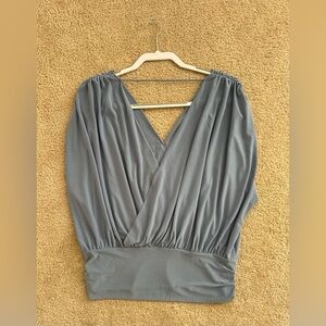 White House Black Market Light Blue Blouse